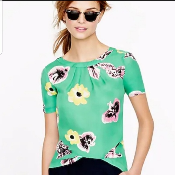 J Crew Floral Top - Picture 2 of 9